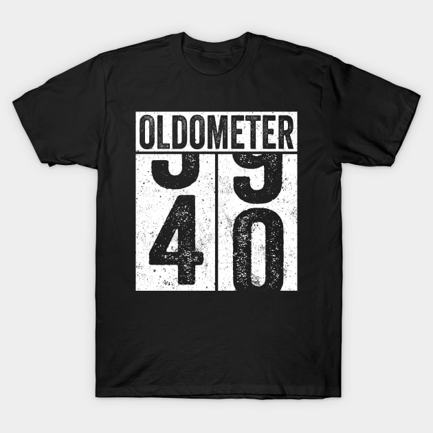 40 Years Old Oldometer T-Shirt by Saulene